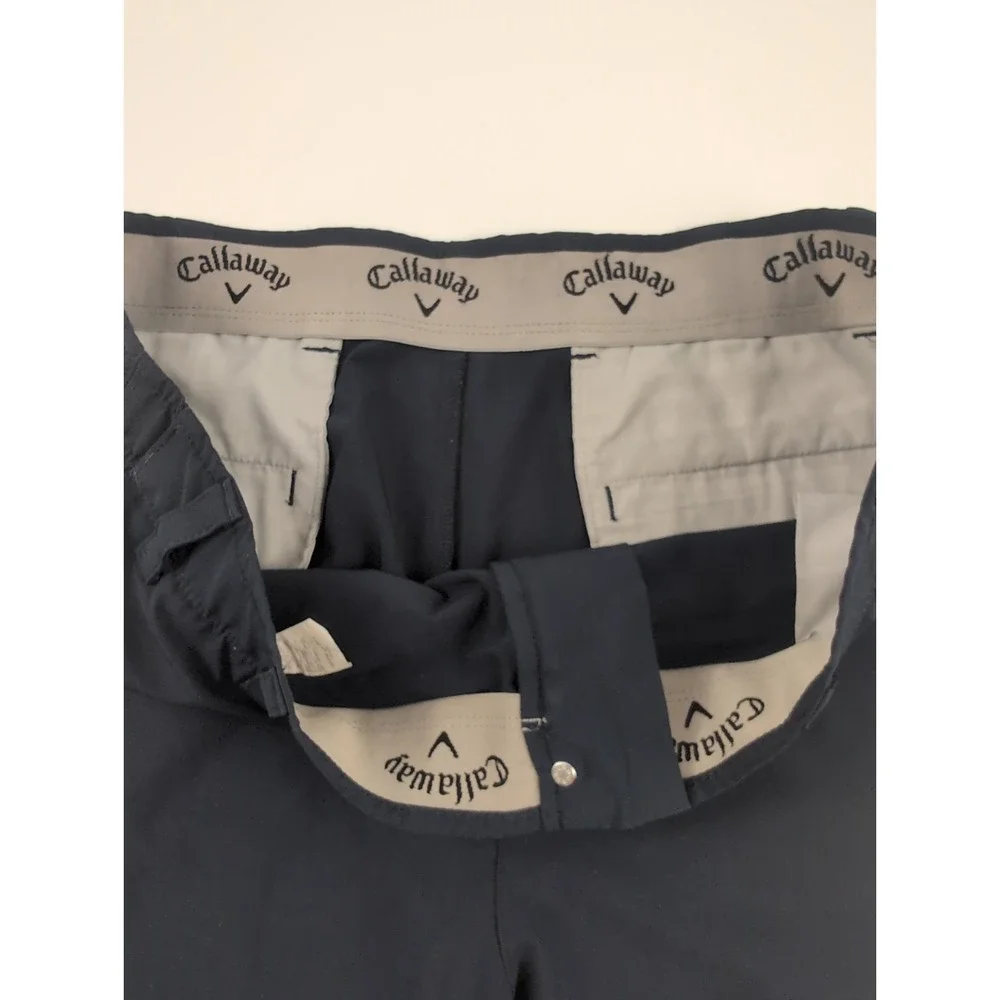 Callaway Golf Shorts Men's 40 Navy Stretch Flat Front Performance 9.5